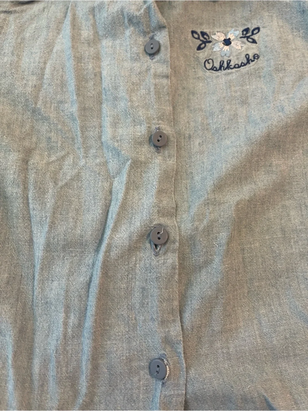Blue OshKosh Lace-Collar Kids Shirt Jacket